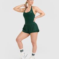Timeless Halter Neck Mid Vest | Racing Green