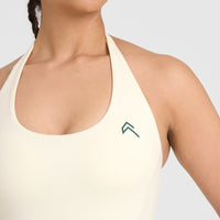 Timeless Halter Neck Mid Vest | Off White