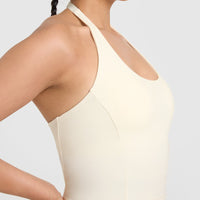 Timeless Halter Neck Mid Vest | Off White