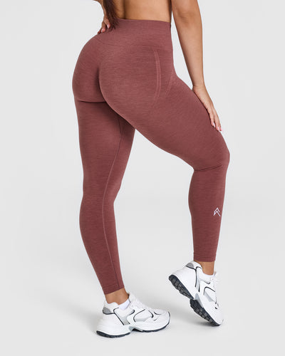 Effortless Seamless Leggings with White Logo | Berry
