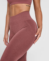 Effortless Seamless Leggings with White Logo | Berry