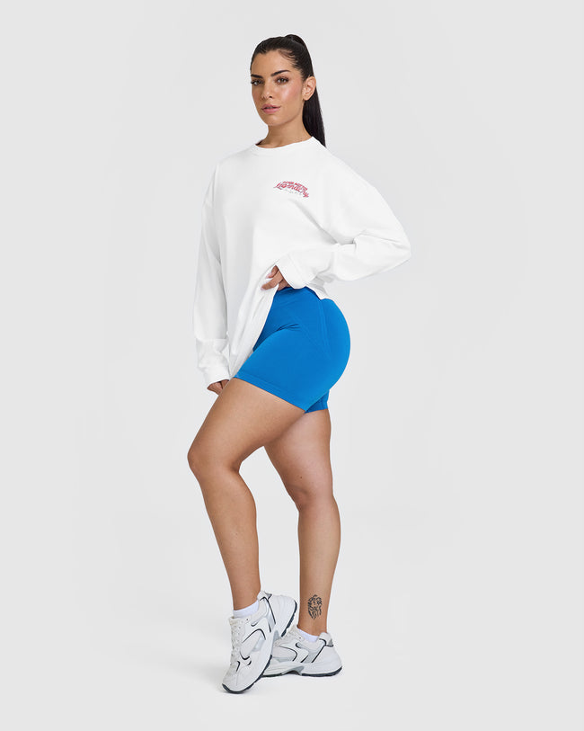 OA Tour Graphic Washed Long Sleeve Top | White