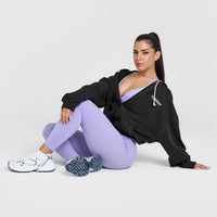 Raw Lounge Oversized Zip Through Hoodie with Graphic | Washed Black