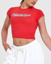 Cotton Baby T-Shirt with Graphic | Muscle Mommy Red