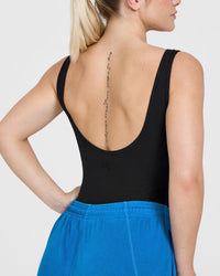 High Leg Bodysuit | Washed Black