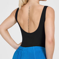 High Leg Bodysuit | Washed Black