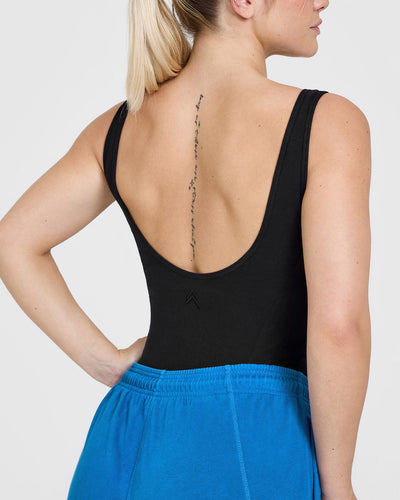 High Leg Bodysuit | Washed Black