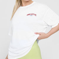Legendary Graphic Print Washed T-Shirt | White