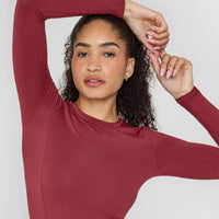 Mellowâ„¢ Soft Long Sleeve Top | Burnt Cherry