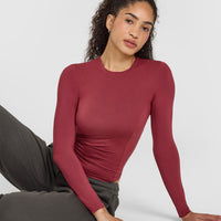 Mellowâ„¢ Soft Long Sleeve Top | Burnt Cherry
