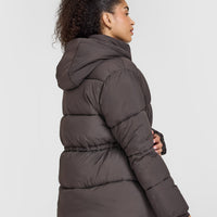 Mid Length Puffer Jacket | Truffle Brown