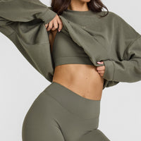 SoftMotion™ Cycling Shorts 8" with White Logo | Alpine Green