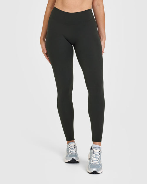 Oner Modal SoftMotion™ Leggings with White Logo | Soft Black