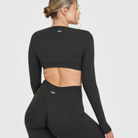 SoftMotion™ Long Sleeve Shrug | Soft Black