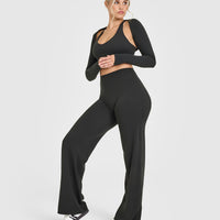 SoftMotion™ Long Sleeve Shrug | Soft Black