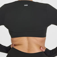 SoftMotion™ Long Sleeve Shrug | Soft Black