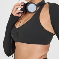SoftMotion™ Long Sleeve Shrug | Soft Black
