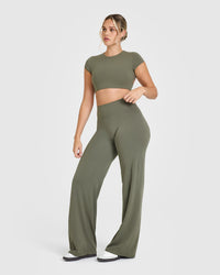SoftMotion™ Straight Leg Bottoms | Alpine Green
