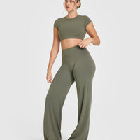 SoftMotion™ Straight Leg Bottoms | Alpine Green
