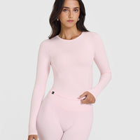 Mellow™ Rib Mid Long Sleeve Top | Ballet Pink