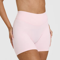 SoftMotion™ Shorts 6" with White Logo | Ballet Pink