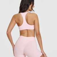 SoftMotion™ Bralette with White Logo | Ballet Pink