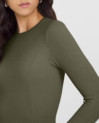 Mellow™ Rib Long Sleeve Top | Alpine Green