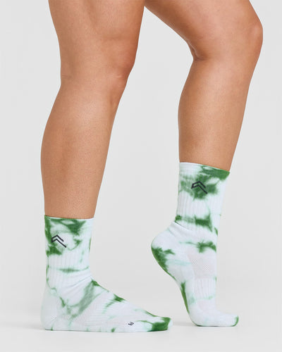 Tie Dye Crew Sock | Glaucous Blue/Iced Green/Iris Purple