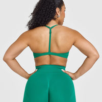 Unified Ultra Micro V Neck Bralette | Washed Emerald Green