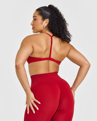 Unified Ultra Micro V Neck Bralette | Toasted Red