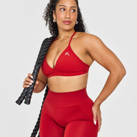 Unified Ultra Micro V Neck Bralette | Toasted Red