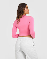 Mellowâ„¢ Soft Mid Long Sleeve Top | Peony Pink