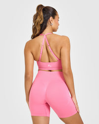 Unified Twist Sports Bra | Peony Pink
