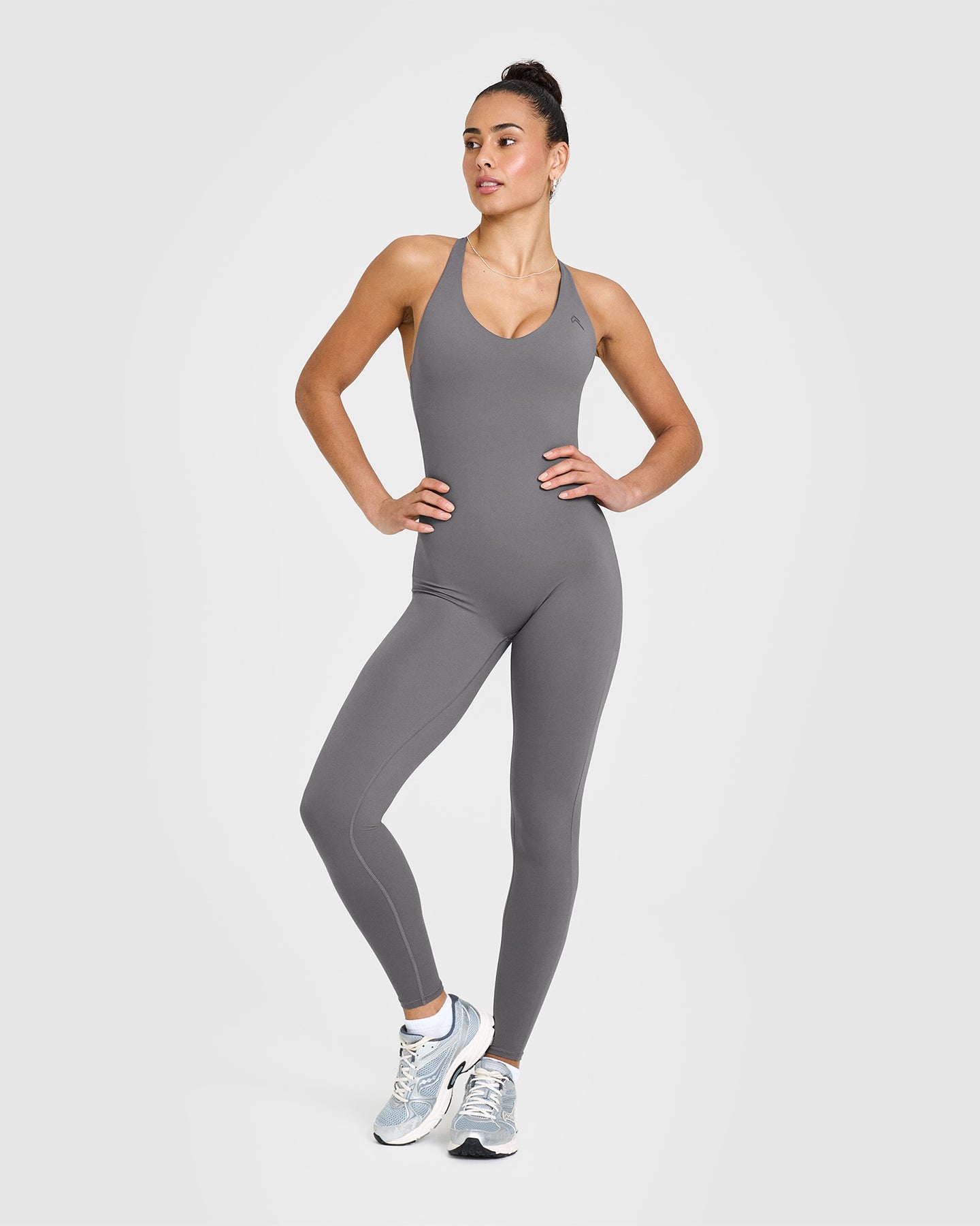 Unified Scoop Back All In One Long | Ash Grey