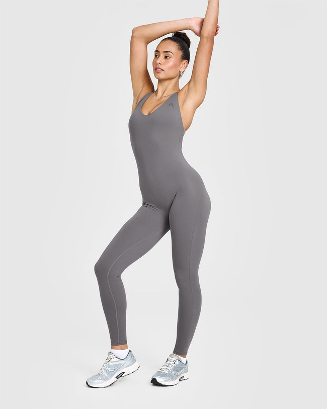 Unified Scoop Back All In One Long | Ash Grey