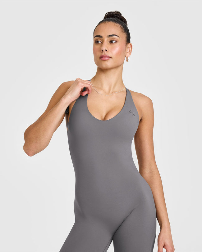 Unified Scoop Back All In One Long | Ash Grey