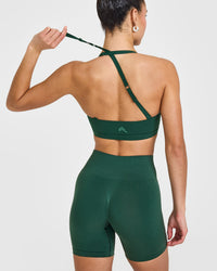 Unified Twist Sports Bra | Racing Green