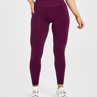 Effortless Seamless Leggings with White Logo | Ripe Fig