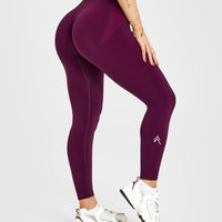 Effortless Seamless Leggings with White Logo | Ripe Fig