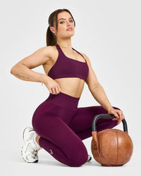 Effortless Seamless Leggings with White Logo | Ripe Fig