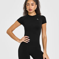 Go To Seamless Fitted Top | Black