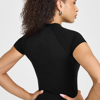 Go To Seamless Fitted Top | Black