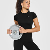 Go To Seamless Fitted Top | Black