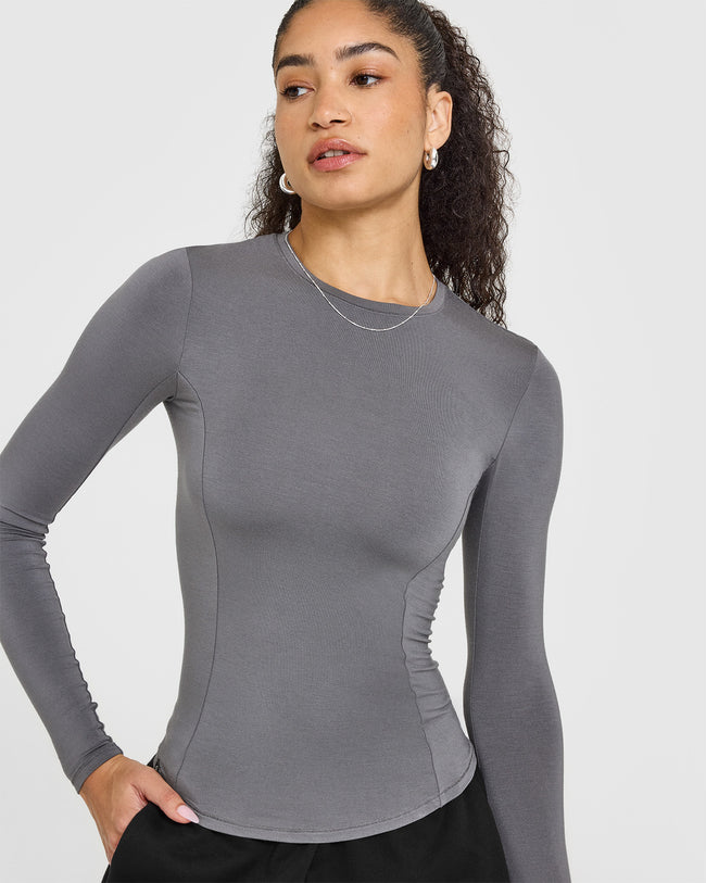 Mellowâ„¢ Soft Long Sleeve Top | Ash Grey