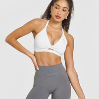 Unified Twist Sports Bra | White