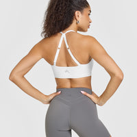 Unified Twist Sports Bra | White