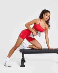 Effortless Seamless Shorts | Muscle Mommy Red