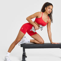 Effortless Seamless Shorts | Muscle Mommy Red