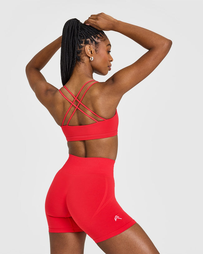 Everyday Cross Over Bralette | Muscle Mommy Red