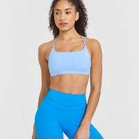 Everyday Cross Over Bralette | Powdered Blue